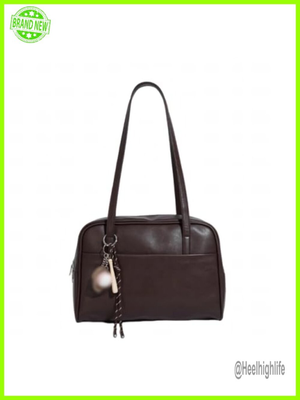 PU Leather Hobo Shoulder Bag Vintage Y2K Square Purse with Zipper